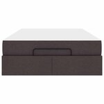 vidaXL Cadre de lit avec matelas avec matelas 2 Pièces Tan tissu