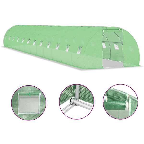 vidaXL Serre 54 m² 18x3x2 m