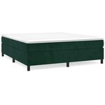 vidaXL Sommier à lattes de lit et matelas Vert foncé 200x200cm Velours