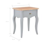 vidaXL Table de chevet Gris et marron 40x30x50 cm Bois de pin massif