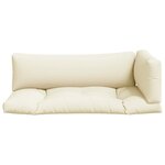 vidaXL Coussins de palette lot de 3 sable tissu