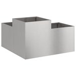Jardinière vidaXL 100x100x48 cm en acier inoxydable