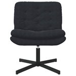 vidaXL Fauteuil relaxant pivotant Noir 63 x 75 x 76 cm Velours