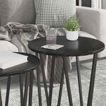 vidaXL Ensemble de tables d'appoint 2 Pièces Chêne noir 50 x 50 x 50.5 cm