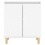 vidaXL Buffet avec pieds en bois massif blanc bois d'ingénierie