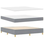 vidaXL Lit à ressorts avec matelas Gris clair 140 x 200 cm tissu