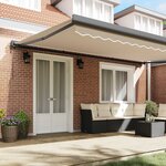 vidaXL Auvent Beige 500 × 300 cm Polyester et Aluminium