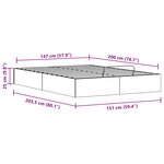 vidaXL Cadre de lit ottoman avec rangement Blanc 150 x 200 cm