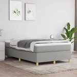 vidaXL Cadre de lit Gris clair 120x200 cm Tissu