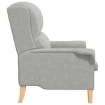 vidaXL fauteuil Gris clair 76 x 94 x 102 cm Microfibre