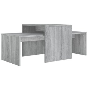 vidaXL Ensemble table basse Sonoma gris 100x48x40 cm Bois d'ingénierie