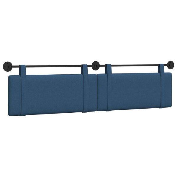 vidaXL Tête de lit suspendue Bleu Tissu