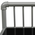 vidaXL Table de chevet Gris et noir 45x34 5x62 5 cm Métal et verre