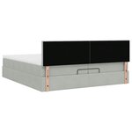 VidaXL Cadre de lit ottoman avec matelas gris clair 200x200 cm velours