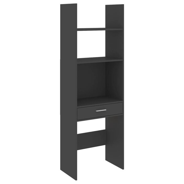 vidaXL Bibliothèque Gris 60x35x180 cm Bois d’ingénierie