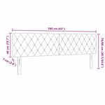 vidaXL Tête de Lit LED en cristal avec boutons capitonnés  gris foncé  80 cm  en velours.