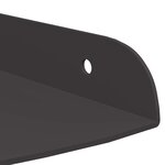 vidaXL Étagère flottante avec étagère 4 Pièces Noir 15 x 15 x 2 cm