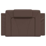 vidaXL Coussin de tête de lit marron 90 cm similicuir