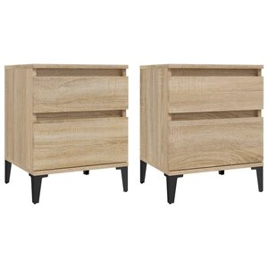 vidaXL Tables de chevet 2 Pièces Chêne sonoma 40x35x50 cm