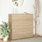 vidaXL Buffet chêne sonoma 100x35x99 cm bois d'ingénierie