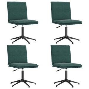 vidaXL Chaises à manger lot de 4 Vert foncé Velours