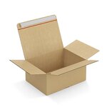 Caisse carton brune simple cannelure montage instantané fermeture adhésive raja 39x29x18 cm (lot de 20)