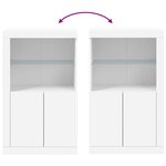vidaXL Armoire latérale avec éclairage LED blanc bois d'ingénierie