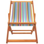 vidaXL Chaises de plage pliables lot de 2 multicolore tissu