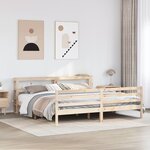 vidaXL Cadre de lit sans matelas 200x200 cm bois massif de pin