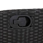 vidaXL Ensemble à manger de jardin coussins 7Pièces Noir Résine tressée