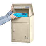 Boîte à colis moyenne 1 porte Beige à accès frontal Acier galvanisé SMART PARCEL BOX™