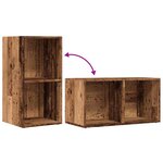 vidaXL Boîtes de rangement LP vieux bois 69 5x34x36 cm bois ingénierie