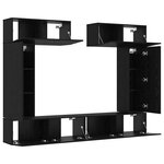 vidaXL Ensemble meuble TV 6 Pièces Chêne noir 100 x 30 x 30 cm