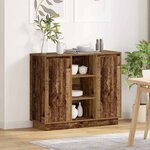 vidaXL Buffet avec porte Bois Ancien 90 x 32 x 75 cm Bois d'ingénierie