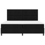 vidaXL Lit à ressorts avec matelas Noir 200 x 200 cm tissu