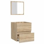 vidaXL Armoire de bain avec miroir chêne sonoma bois d'ingénierie