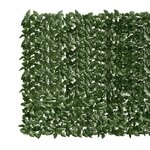 vidaXL Écran de balcon avec feuilles vert foncé 400x150 cm
