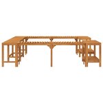 vidaXL Entourage de bain à remous Marron 230 x 230 cm