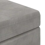 vidaXL Tabouret Gris clair 101 x 41 x 40 cm Velours et Bois Composite
