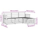 vidaXL Ensemble de canapés d'extérieur 4 Pièces Blanc