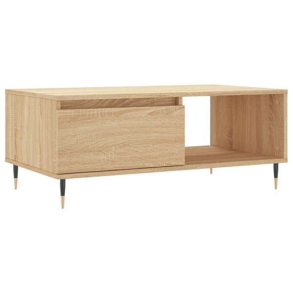 vidaXL Table basse Chêne sonoma 90x50x36 5 cm Bois d'ingénierie