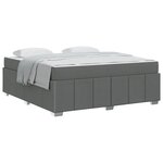 vidaXL Cadre de lit avec matelas Gris foncé 180 x 200 cm tissu