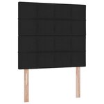 vidaXL Lit avec rangement et matelas Noir 90 x 200 cm Polyester