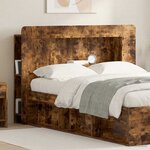 vidaXL Cabinet de Tête de Lit Chêne fumé Bois d’ingénierie