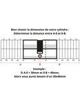 THIRARD - Cylindre de serrure double entrée SA  35x35mm  anti-arrachement  nickel  3 clés - THIRARD