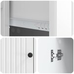 vidaXL Buffet Blanc brillant 66 x 34 5 x 90 cm Bois d'ingénierie
