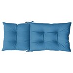 vidaXL Coussins de chaise à dossier haut lot de 2 bleu mélangé tissu