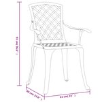 vidaXL Chaises de jardin lot de 6 fonte d'aluminium blanc