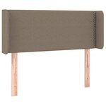 vidaXL Tête de lit avec oreilles Taupe 93x16x78/88 cm Tissu