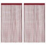 vidaXL Rideau en fils 2 Pièces 140 x 250 cm Bordeaux